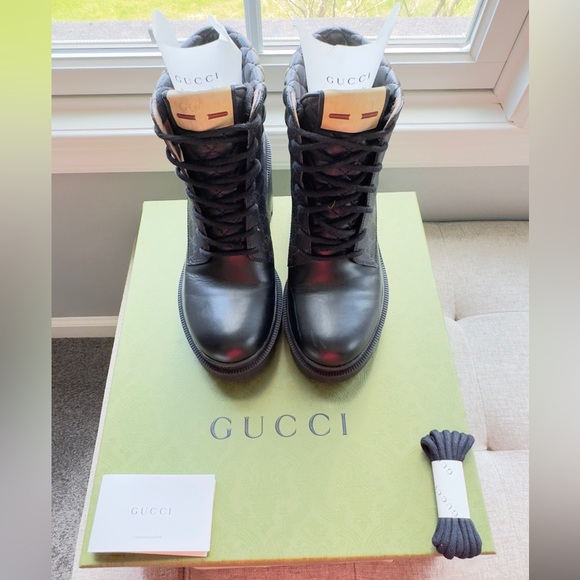 Gucci Apollo GG Supreme Samoa quilted combat boots - Picture 3 of 11